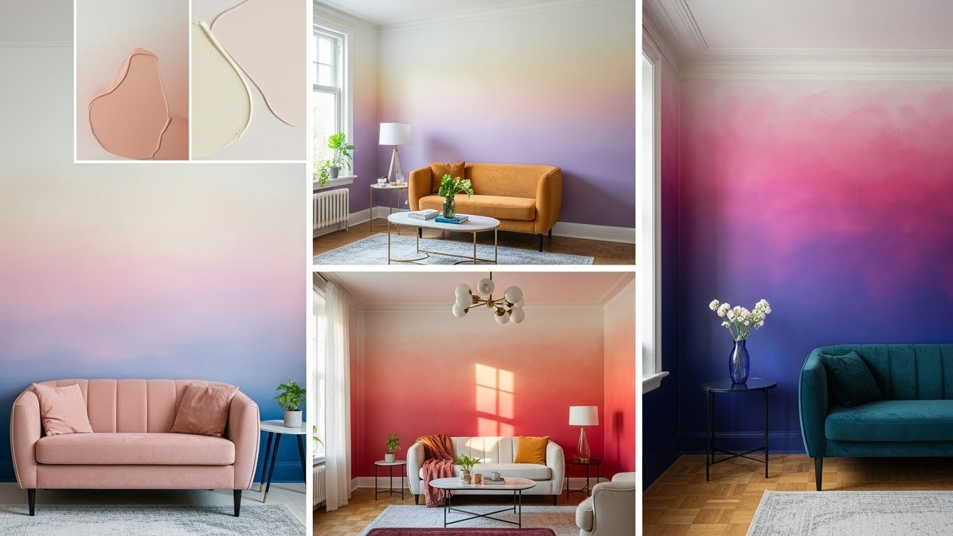 22 Cozy Ombre Wall Painting Effects Ideas You’ll Love