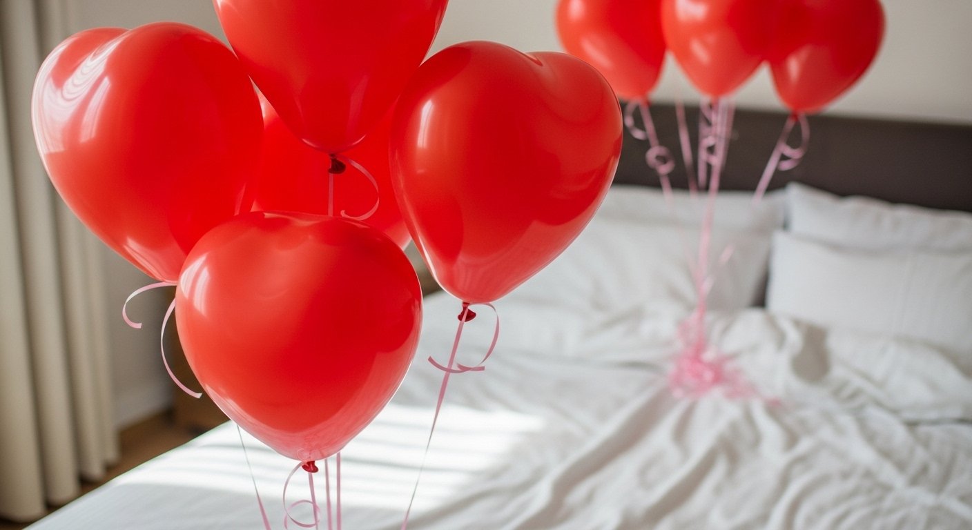 15 Vivid Romantic Bedroom Decor With Balloons For Special Nights