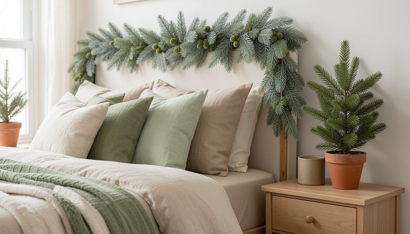 11 Greenery Neutral Holiday Bedroom Decor Designs To Try