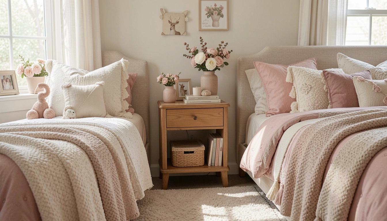 How To Style Girls Bedroom Nightstand Decor