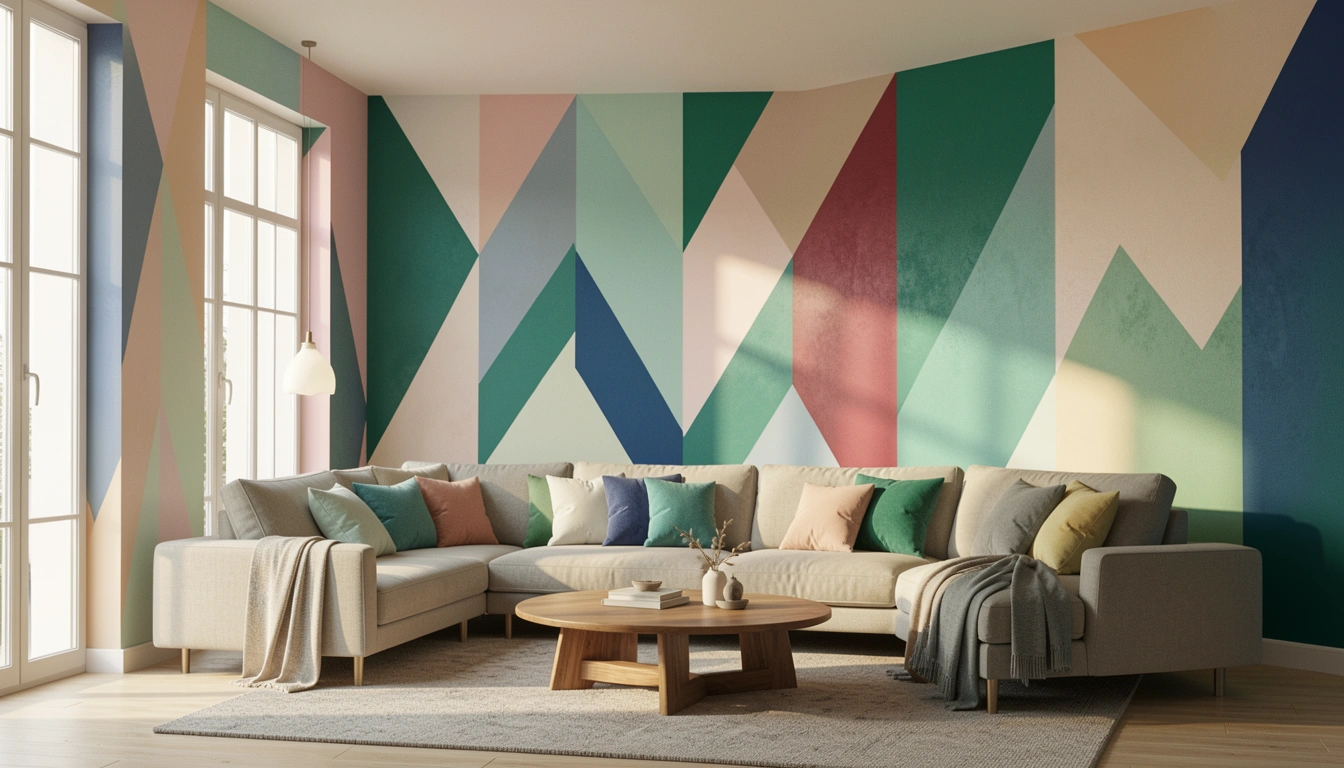 23 Relaxing Geometric Wall Painting Patterns Ideas To Transform Your Space